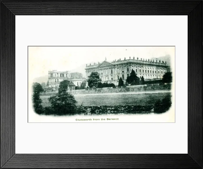 Framed Print : Chatsworth House from the River Derwent Framed Print : Chatsworth House from the River Derwent