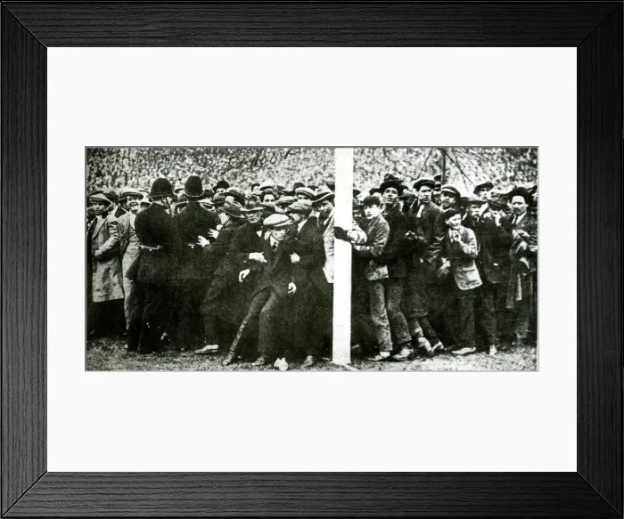 Framed Print : Crowd held back, FA Cup Final, West Ham v Bolton Framed Print : Crowd held back, FA Cup Final, West Ham v Bolton