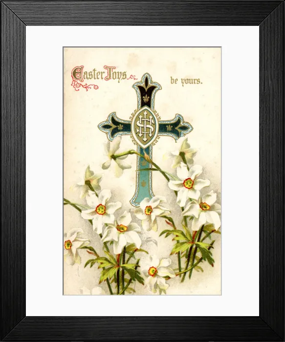 Framed Print : Easter Joys postcard Framed Print : Easter Joys postcard