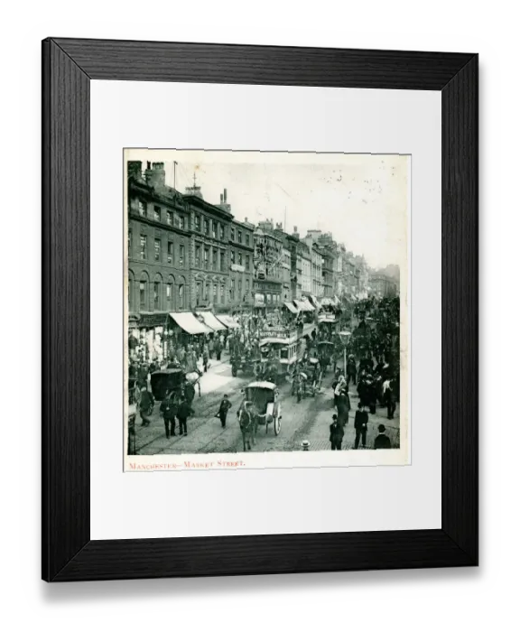 Framed Print : Market Street, Manchester