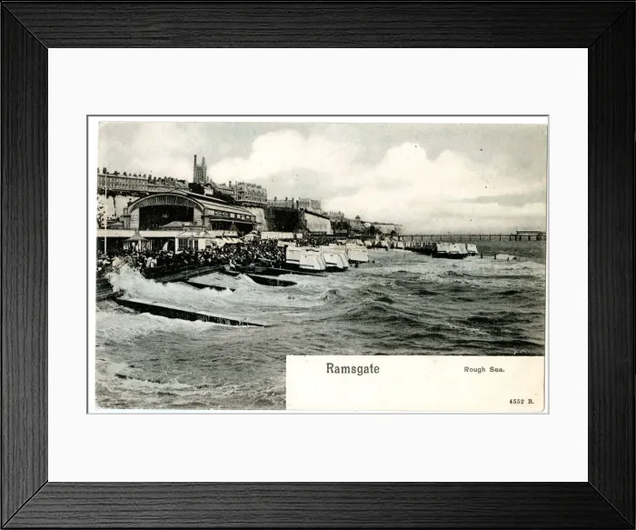 Framed Print : Rough sea at Ramsgate, Kent