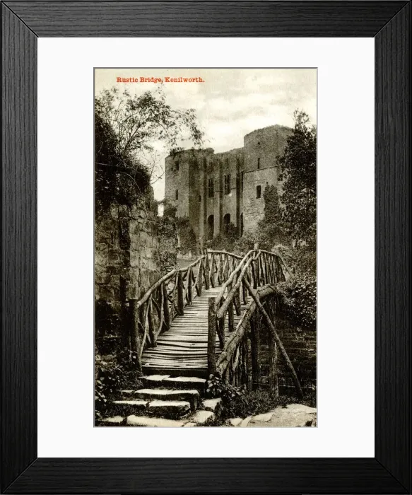 Framed Print : Rustic Bridge, Kenilworth Castle, Warwickshire Framed Print : Rustic Bridge, Kenilworth Castle, Warwickshire