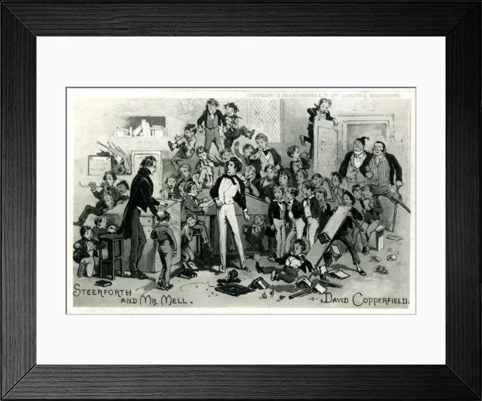 Framed Print : Steerforth and Mr Mell, David Copperfield Framed Print : Steerforth and Mr Mell, David Copperfield