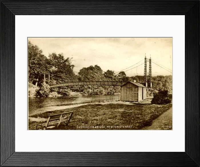 Framed Print : Suspension Bridge, Newton Stewart, Scotland Framed Print : Suspension Bridge, Newton Stewart, Scotland
