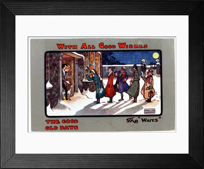 Framed Print : Christmas postcard, The Waits Framed Print : Christmas postcard, The Waits