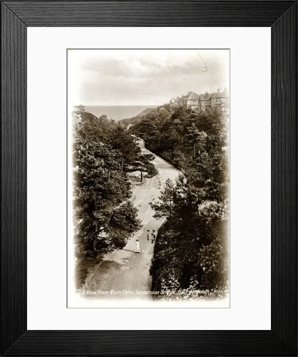 Framed Print : View from Alum Chine Suspension Bridge, Bournemouth Framed Print : View from Alum Chine Suspension Bridge, Bournemouth