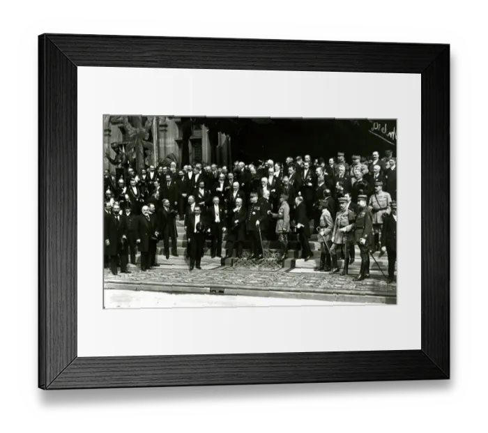 Framed Print : Peace celebration in Paris, Foch, Joffre and Poincare Framed Print : Peace celebration in Paris, Foch, Joffre and Poincare