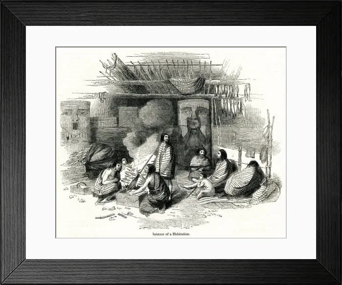 Framed Print : Natives of Nootka Sound, Vancouver Island, Canada Framed Print : Natives of Nootka Sound, Vancouver Island, Canada