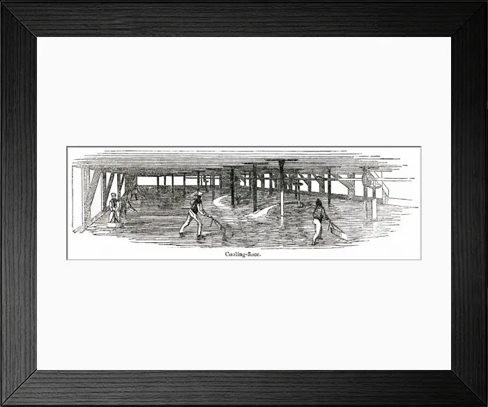 Framed Print : Cooling floor at a distillery, south-west London Framed Print : Cooling floor at a distillery, south-west London