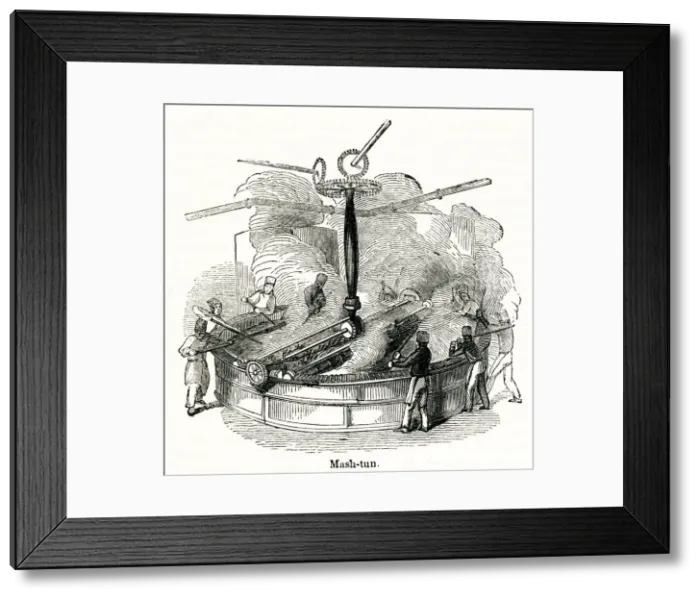Framed Print : Mash tun at a distillery, south-west London Framed Print : Mash tun at a distillery, south-west London
