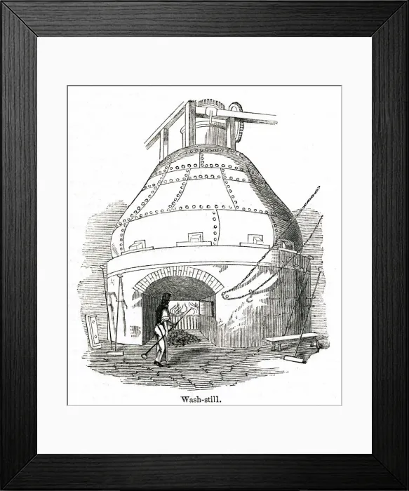 Framed Print : Wash still at a distillery, south-west London Framed Print : Wash still at a distillery, south-west London