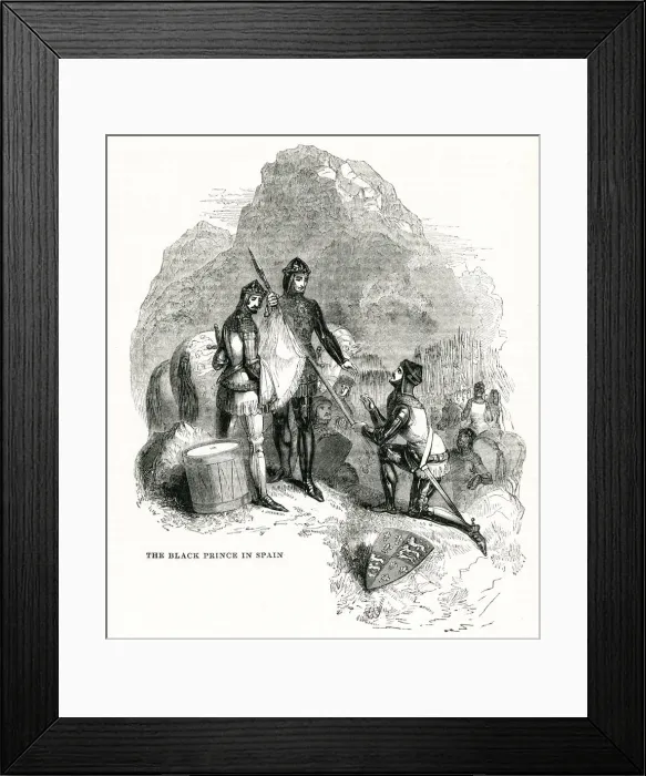 Framed Print : Black Prince in Spain during the Spanish Campaign