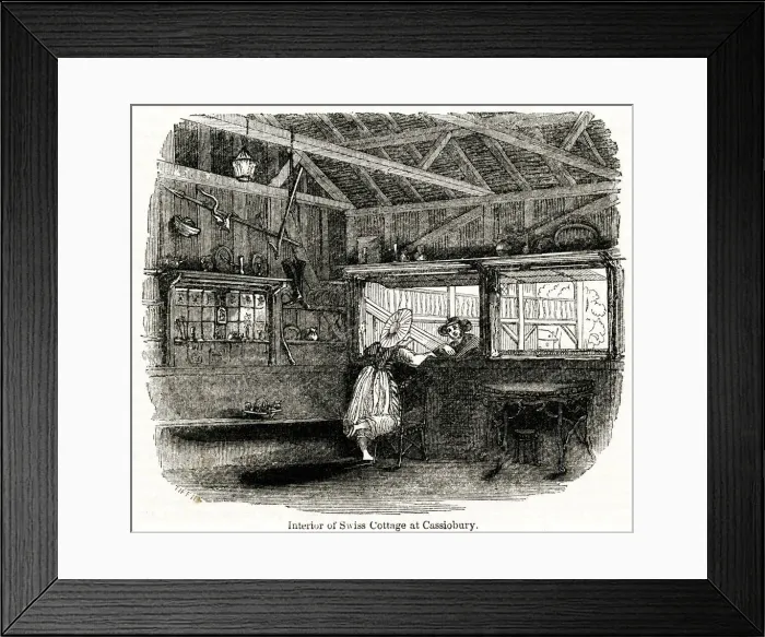 Framed Print : Swiss Cottage, Cassiobury Park, near Watford, Hertfordshire Framed Print : Swiss Cottage, Cassiobury Park, near Watford, Hertfordshire