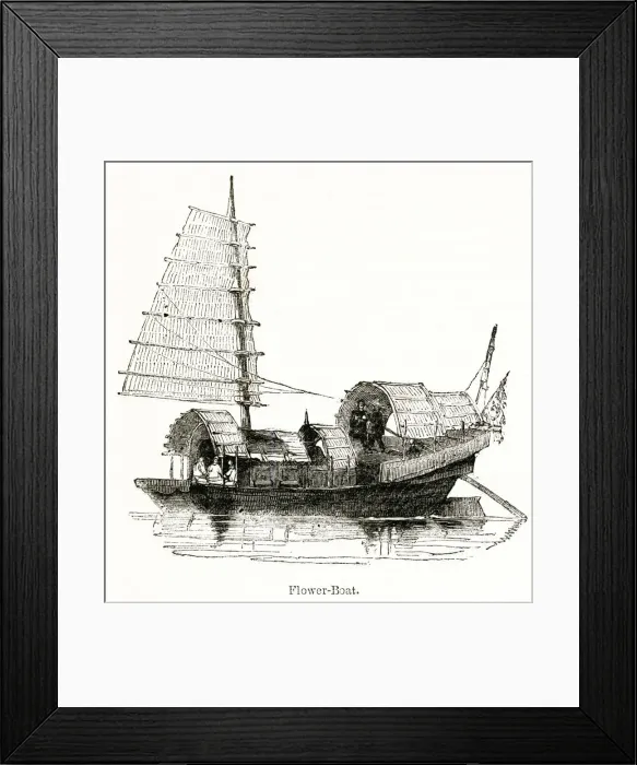 Framed Print : Chinese flower boat Framed Print : Chinese flower boat