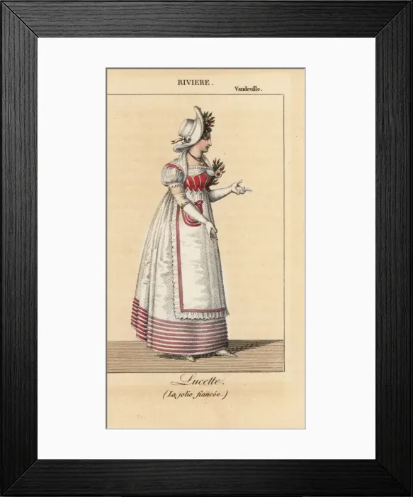 Framed Print : Dancer Mlle. Riviere as Lucette in La jolie fiancee Framed Print : Dancer Mlle. Riviere as Lucette in La jolie fiancee