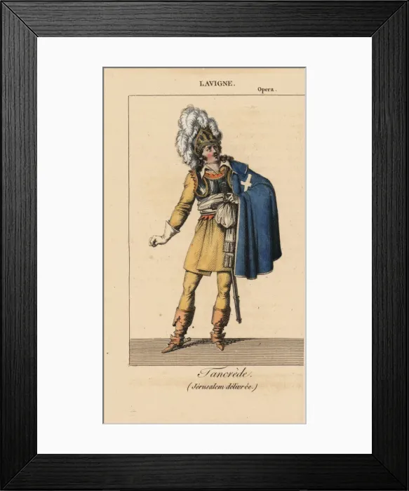 Framed Print : The tenor Lavigne singing in the opera Tancrede, 1816 Framed Print : The tenor Lavigne singing in the opera Tancrede, 1816