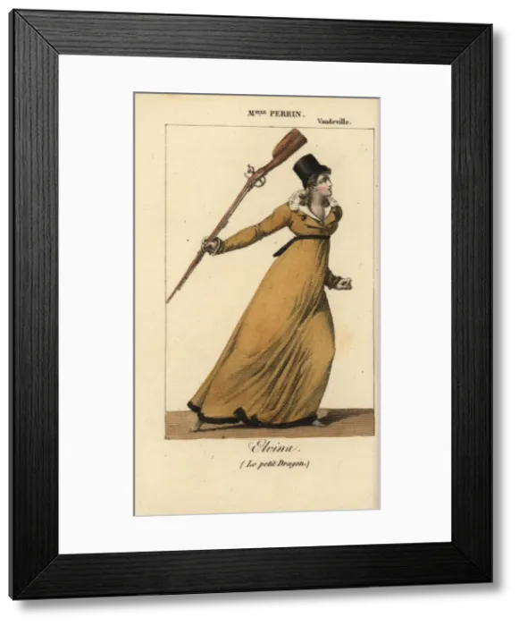 Framed Print : Mlle. Louise Perrin as Elvina in Le Petit Dragon Framed Print : Mlle. Louise Perrin as Elvina in Le Petit Dragon