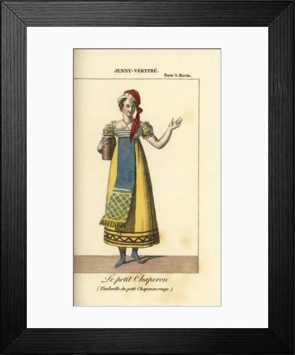 Framed Print : Jenny Vertpre as Le petit chaperon in Framed Print : Jenny Vertpre as Le petit chaperon in
