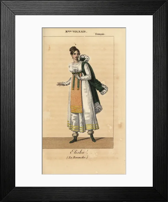 Framed Print : French actress Mlle. Volnais as Eliska in Framed Print : French actress Mlle. Volnais as Eliska in