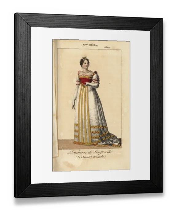 Framed Print : French opera singer Mlle. Delia in Le Chevalier Framed Print : French opera singer Mlle. Delia in Le Chevalier