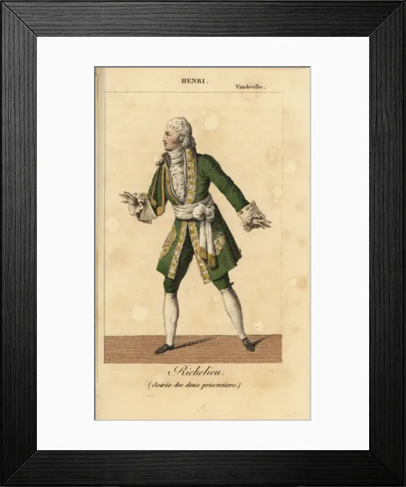 Framed Print : French actor Henri as Richelieu in Soiree Framed Print : French actor Henri as Richelieu in Soiree