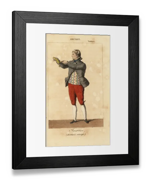 Framed Print : French comic actor Brunet as Jocrisse in Jocrisse Framed Print : French comic actor Brunet as Jocrisse in Jocrisse
