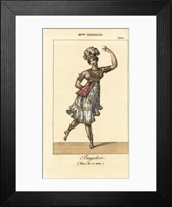 Framed Print : Mlle. Genevieve-Adelaide Gosselin as Bayadere