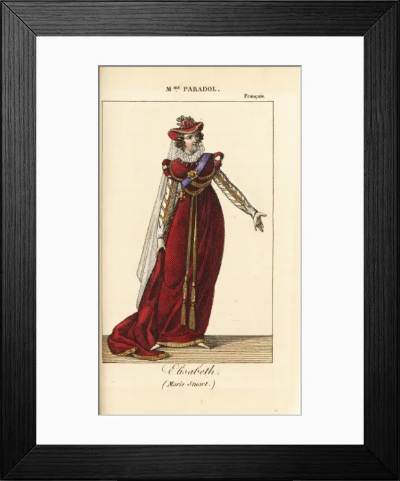 Framed Print : Mme. Lucinde Paradol as Elisabeth in Mary