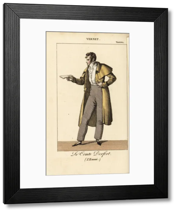 Framed Print : French actor Charles Edme Vernet as le Comte Framed Print : French actor Charles Edme Vernet as le Comte