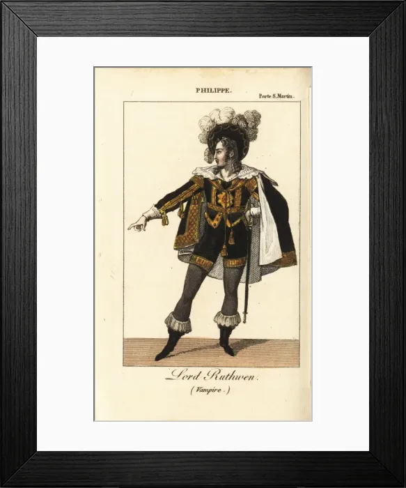 Framed Print : French actor Philippe as Lord Ruthwen in Le Framed Print : French actor Philippe as Lord Ruthwen in Le