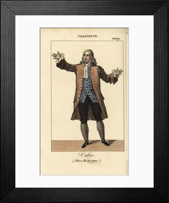 Framed Print : Villeneuve as Calas in the play Calas by Victor Framed Print : Villeneuve as Calas in the play Calas by Victor