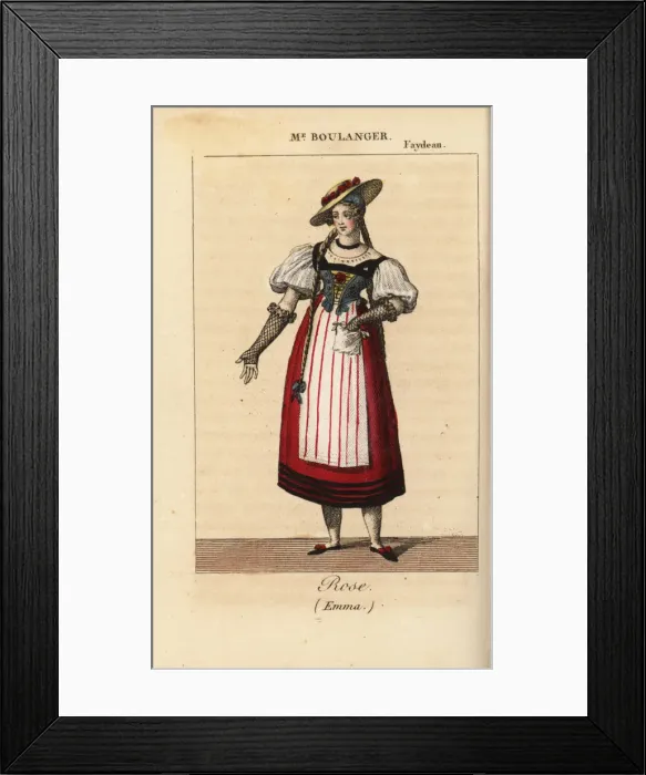 Framed Print : French mezzo-soprano Mme Boulanger as Rose Framed Print : French mezzo-soprano Mme Boulanger as Rose