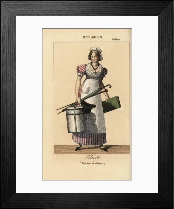 Framed Print : Mlle. Millen as Felicite in the play Le Voyage Framed Print : Mlle. Millen as Felicite in the play Le Voyage