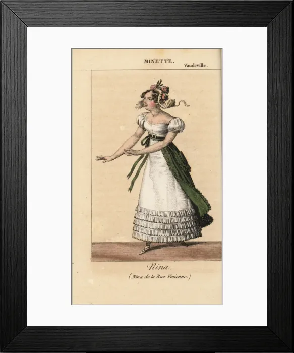 Framed Print : Minette in Nina de la Rue Vivienne Framed Print : Minette in Nina de la Rue Vivienne