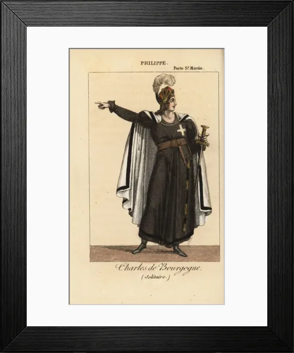 Framed Print : Philippe as Charles de Bourgogne in Solitaire Framed Print : Philippe as Charles de Bourgogne in Solitaire