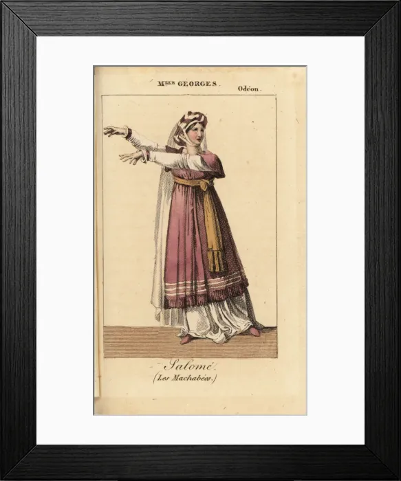 Framed Print : Mlle. Georges as Salome in Les Machabees at the Odeon, 1821 Framed Print : Mlle. Georges as Salome in Les Machabees at the Odeon, 1821