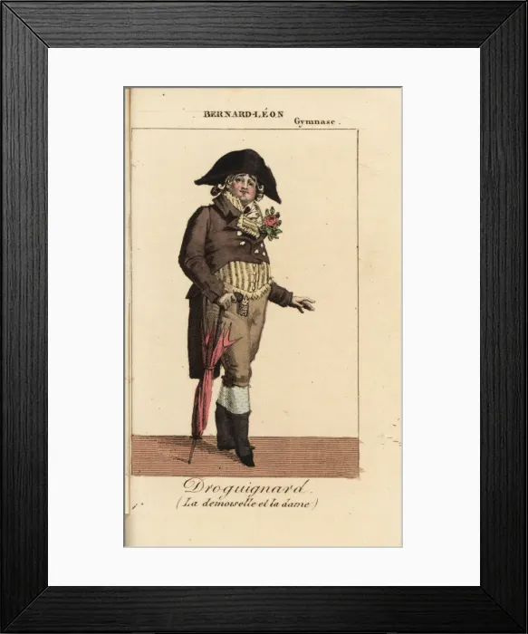 Framed Print : Bernard-Leon as Droguignard in La demoiselle Framed Print : Bernard-Leon as Droguignard in La demoiselle