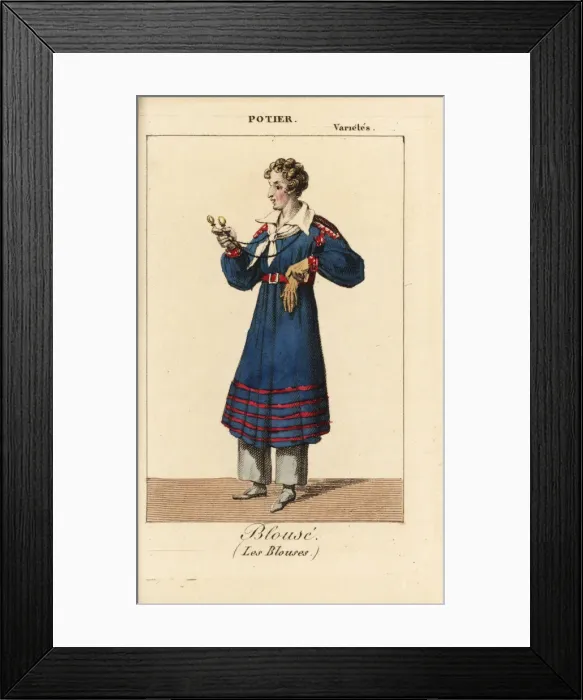 Framed Print : Potier as Blouse in Les Blouses at the Theatre Framed Print : Potier as Blouse in Les Blouses at the Theatre
