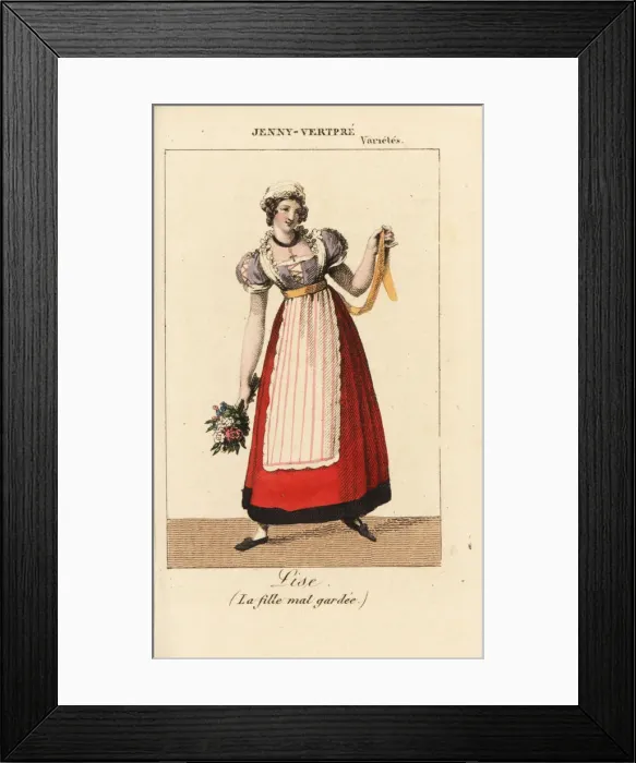 Framed Print : Jenny-Vertpre as Lise in La fille mal gardee Framed Print : Jenny-Vertpre as Lise in La fille mal gardee