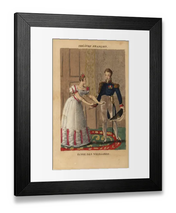Framed Print : Talma and Mlle. Mars in Ecole des Vieillards Framed Print : Talma and Mlle. Mars in Ecole des Vieillards