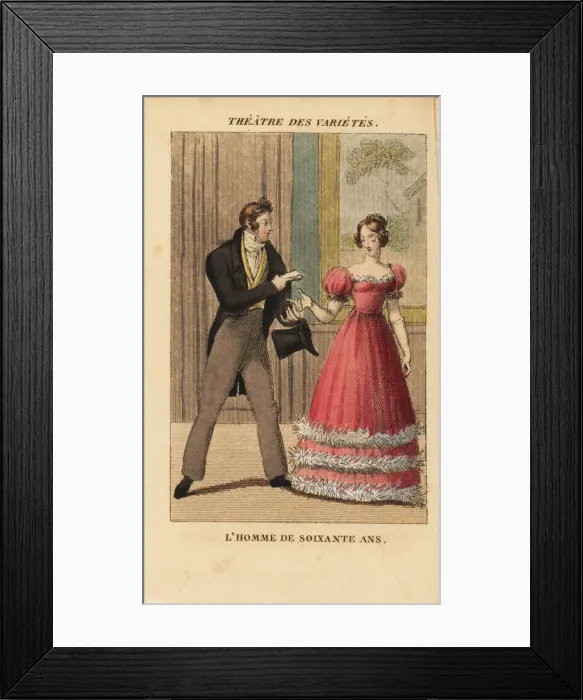 Framed Print : Charles Potier and Mlle. Pauline in L Homme Framed Print : Charles Potier and Mlle. Pauline in L Homme