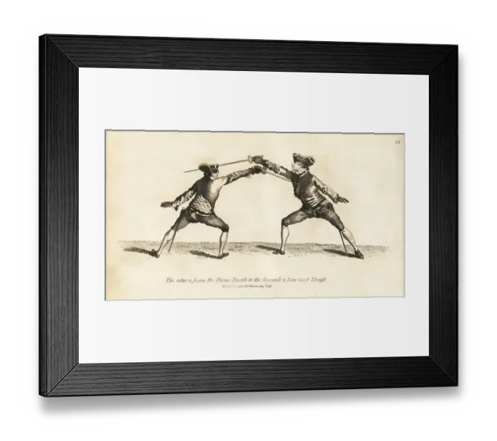 Framed Print : Gentleman fencer in the return from the Prime Framed Print : Gentleman fencer in the return from the Prime