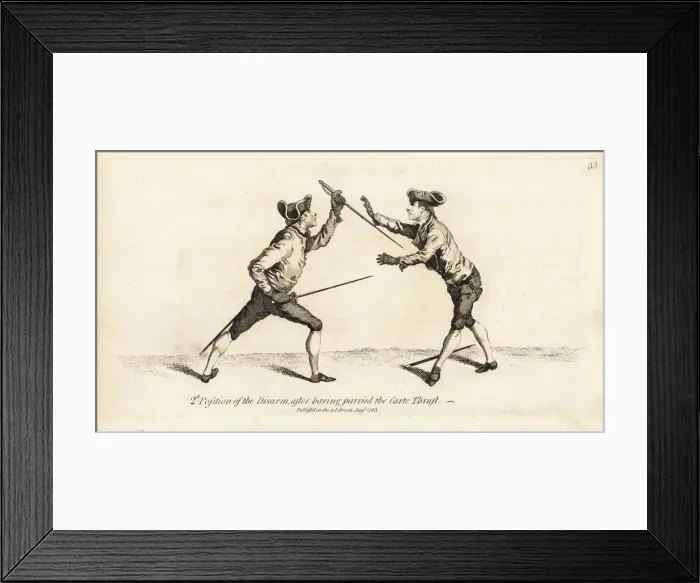 Framed Print : Gentleman fencer taking his opponents sword Framed Print : Gentleman fencer taking his opponents sword