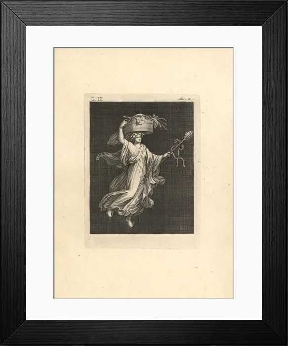 Framed Print : Canephorae virgin in a rite of Bacchus Framed Print : Canephorae virgin in a rite of Bacchus