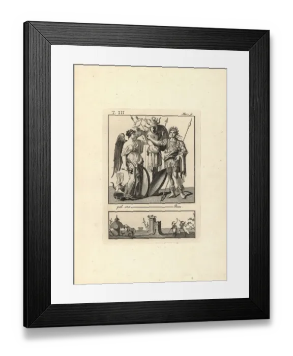 Framed Print : A winged Victory, soldier and trophy Framed Print : A winged Victory, soldier and trophy