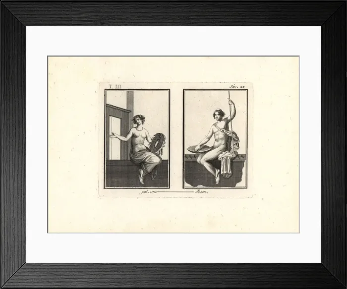 Framed Print : A Cabiri with shield and spear and a Cabiridae Framed Print : A Cabiri with shield and spear and a Cabiridae