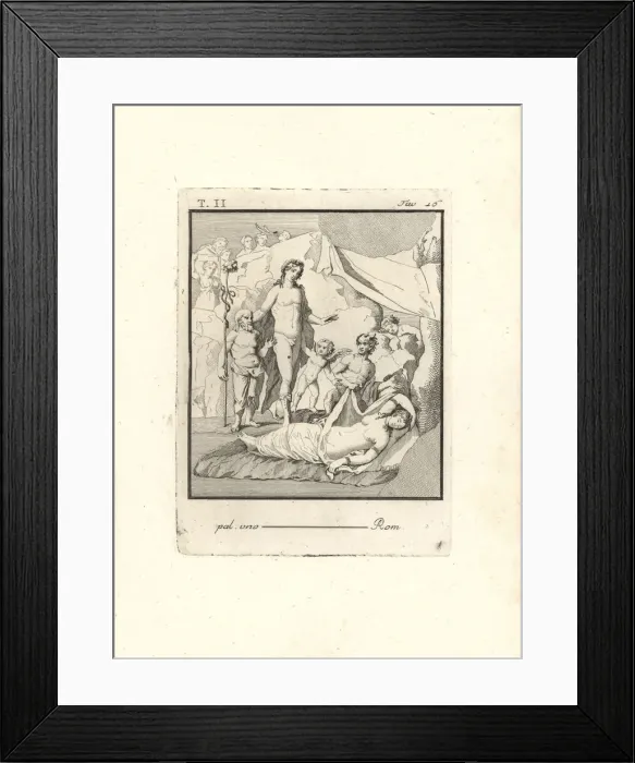 Framed Print : Bacchus contemplates the sleeping Ariadne on Naxos Framed Print : Bacchus contemplates the sleeping Ariadne on Naxos