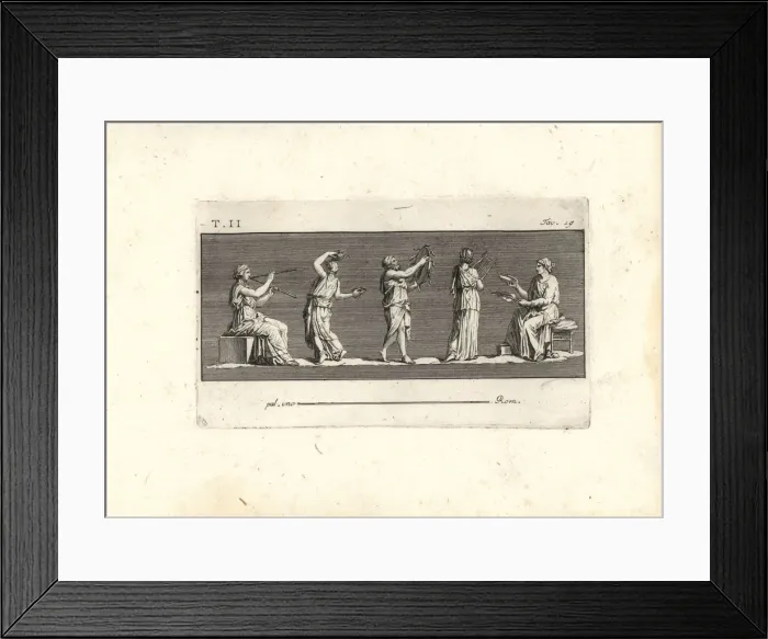 Framed Print : Bacchic chorus of musicians and dancers Framed Print : Bacchic chorus of musicians and dancers