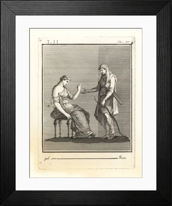 Framed Print : Odysseus presenting his wife Penelope with his bow Framed Print : Odysseus presenting his wife Penelope with his bow