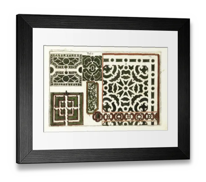 Framed Print : Plans for formal gardens Framed Print : Plans for formal gardens